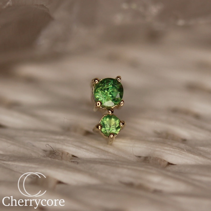 Bebe - Genuine Tsavorite- Threadless Attachment