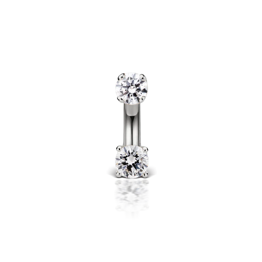 Prong Set Diamond Rook Barbell