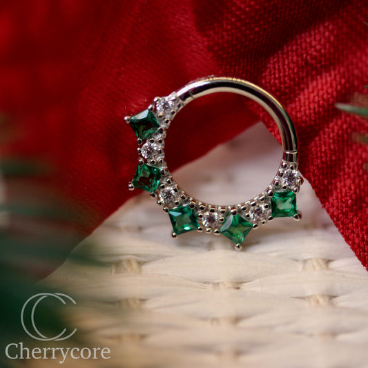 Nebula- 14k White Gold Hinge Ring