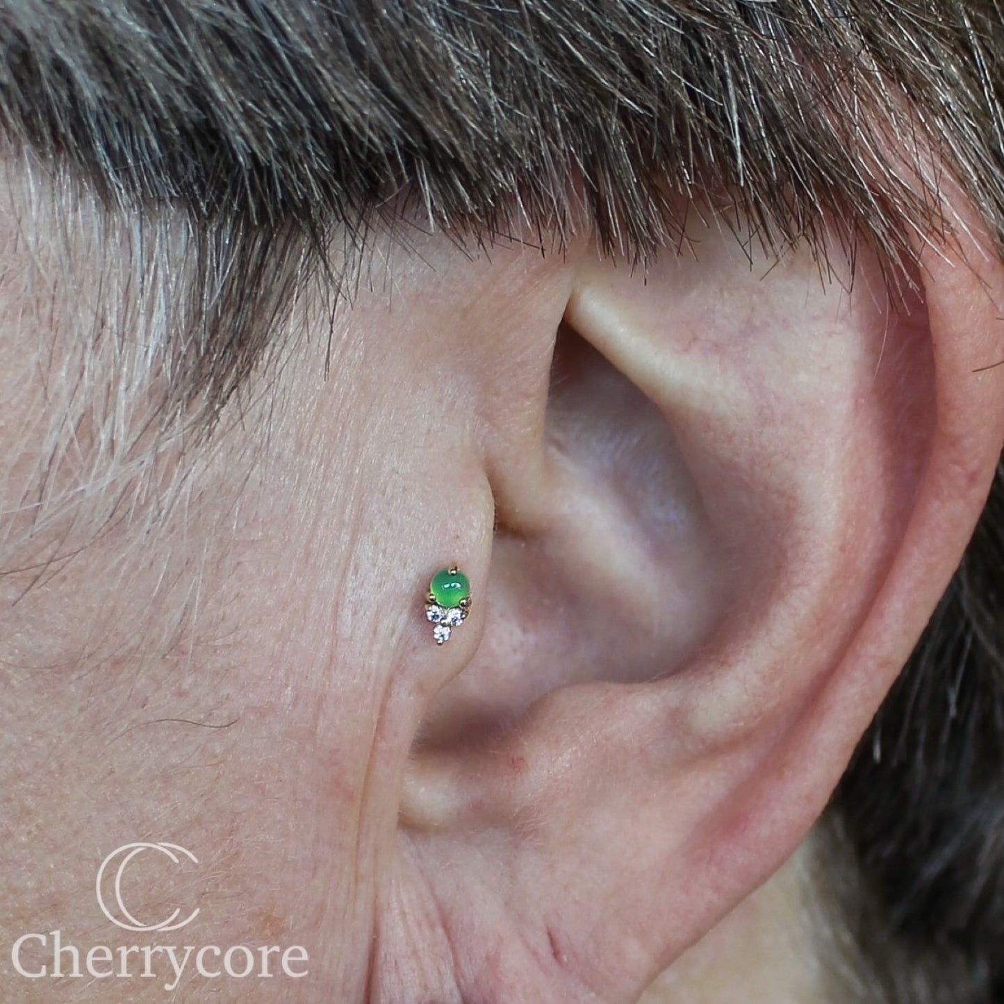 Betsy- Genuine Chrysoprase- Threadless attachment