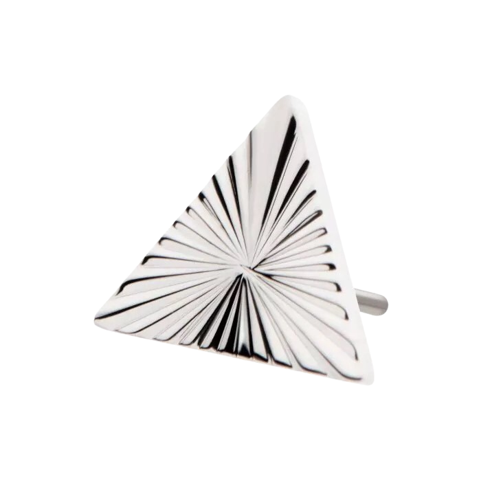 Lasered Titanium Triangle Threadless Attachment