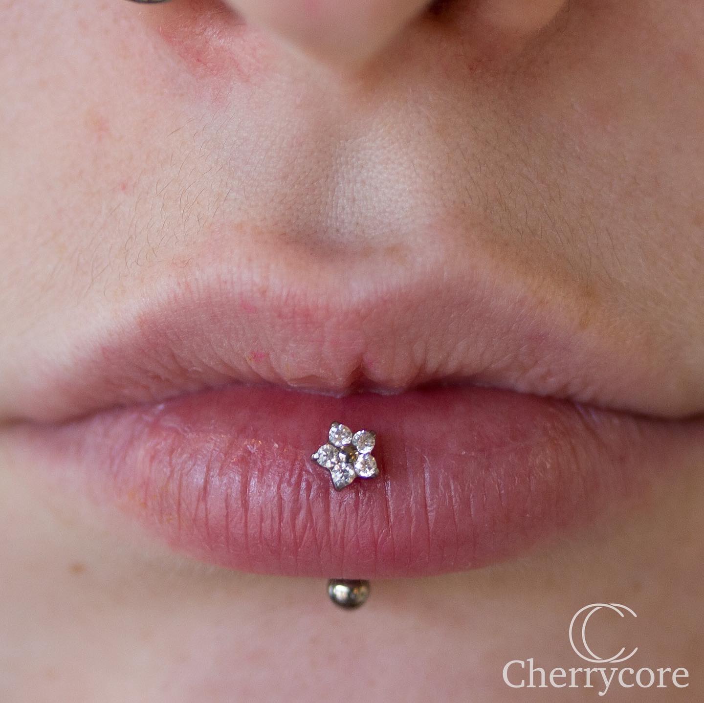 Titanium Prong Set Flower- Threaded Attachment