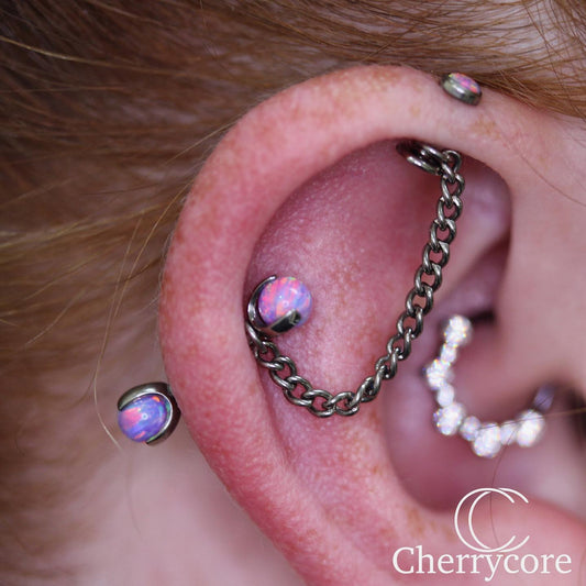 3 Prong Opal Ball Threaded Attachment