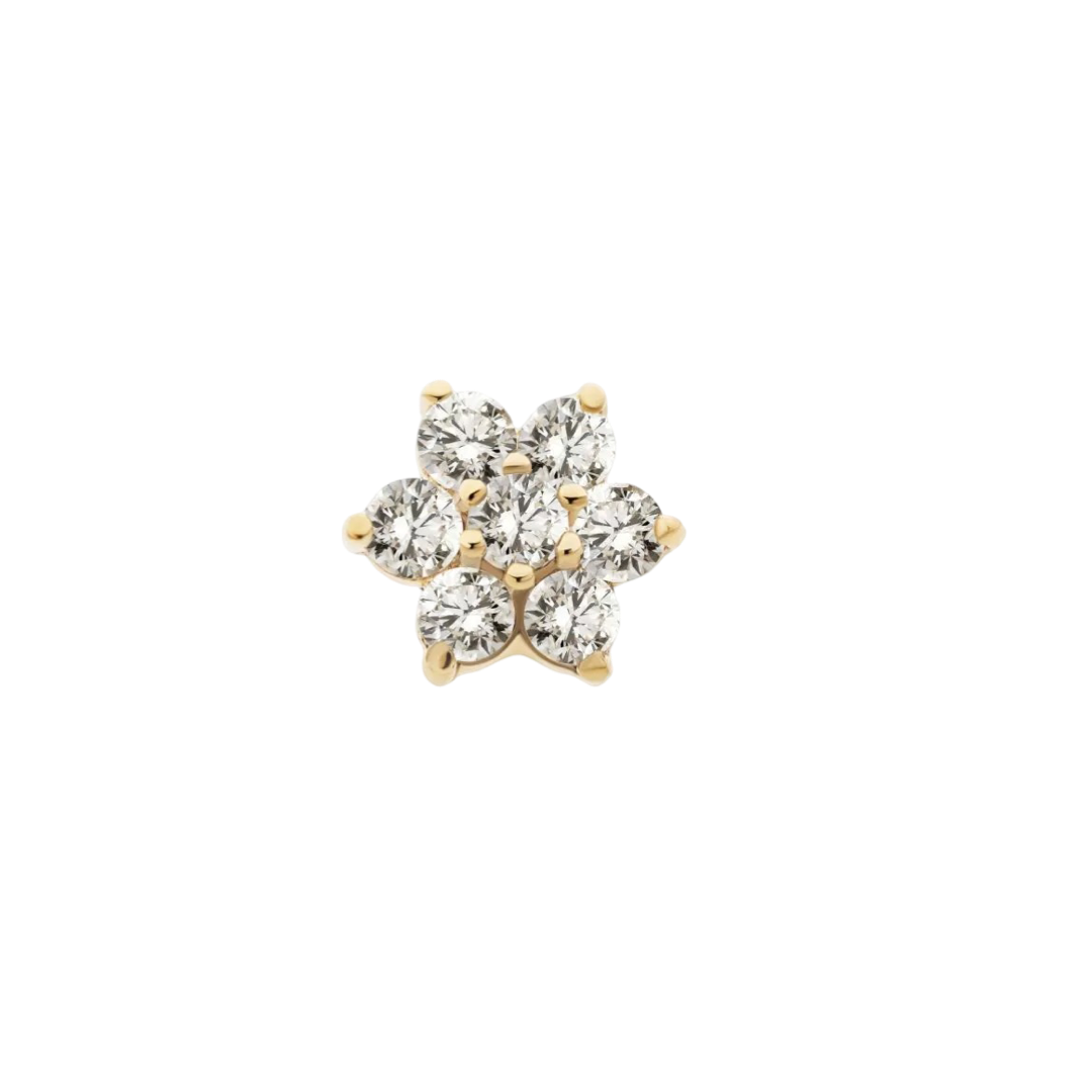 14k Flower Threadless Attachment