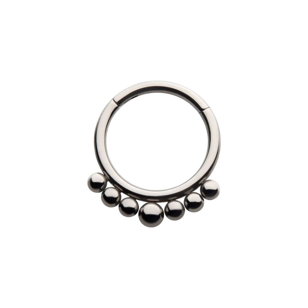 Titanium Beaded Front Facing Hinged Segment Clicker