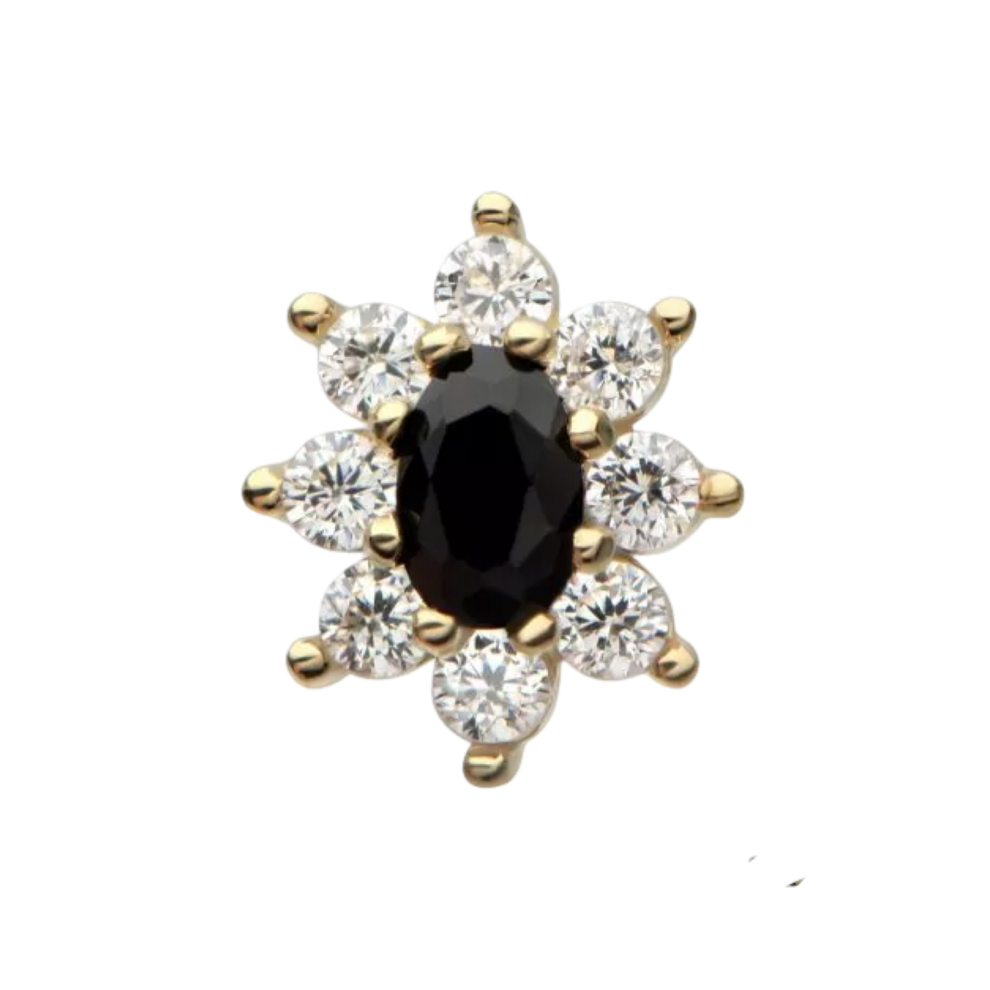14kt Prong Flower threadless attachment