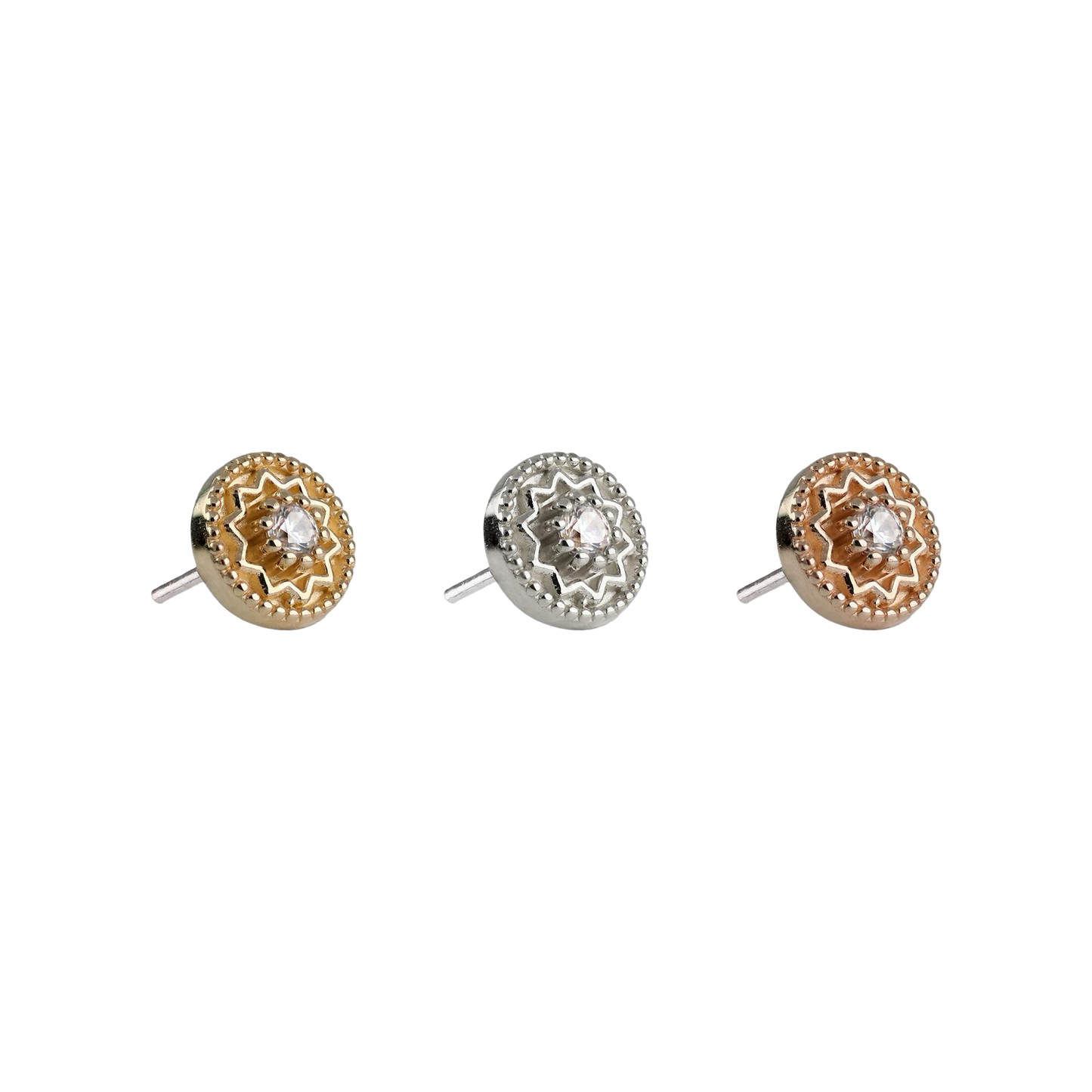Sophia CZ- 14kt Gold- Threadless Atttachment
