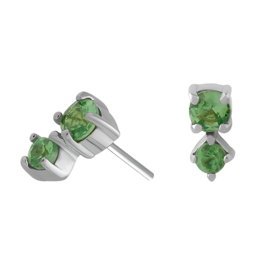 Bebe - Genuine Tsavorite- White Gold Threadless Attachment