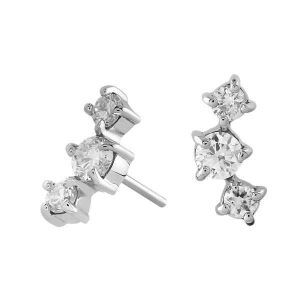 Three Sisters- Lab Diamond- White Gold- Threadless Attachment