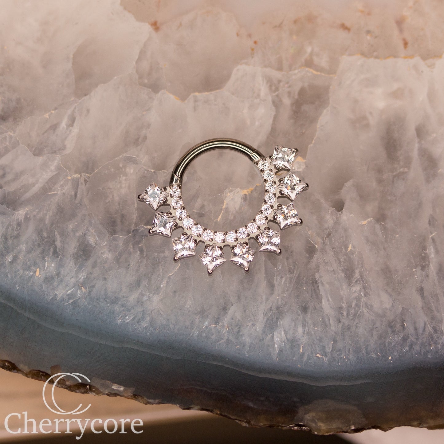 Royalty- Princess Cut Gem Hinge Ring
