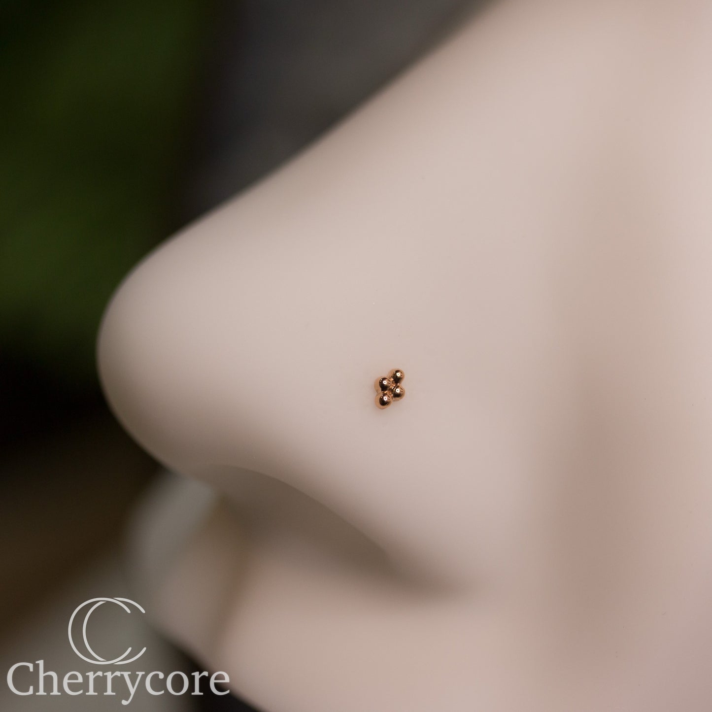 14k Gold- Mini Quad Bead -Threadless Attachment