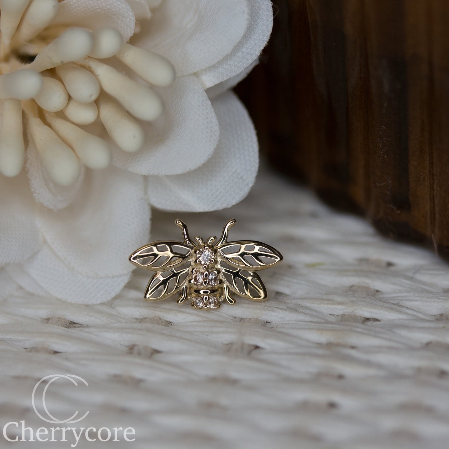 Wild Honey- 14k Gold- Threadless Attachment