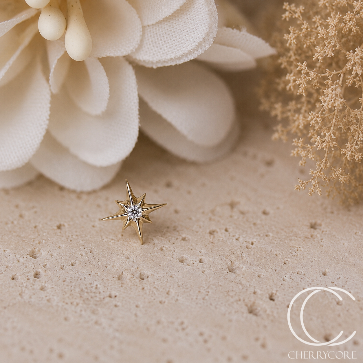 Astra - 14k Yellow Gold- Threadless attachment