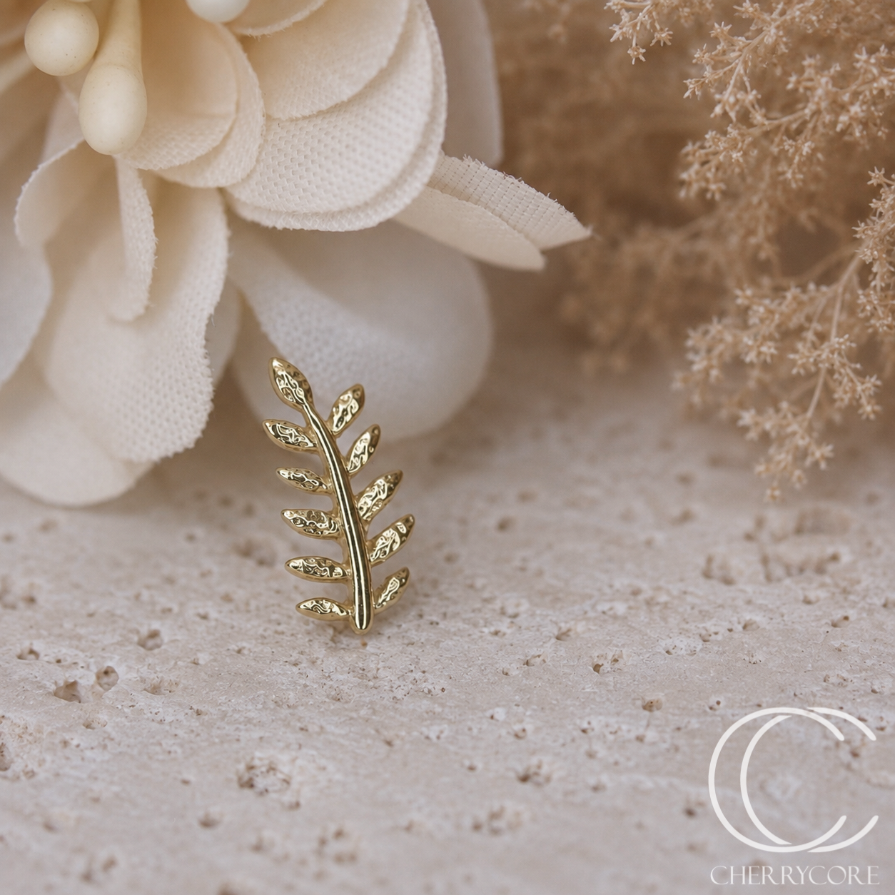Laurel-14k Solid Gold- Threadless Attachment