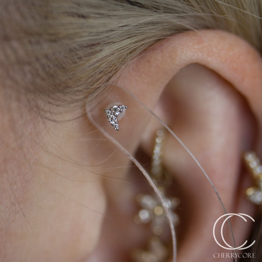 Cupid - 14k White Gold- Threadless attachment