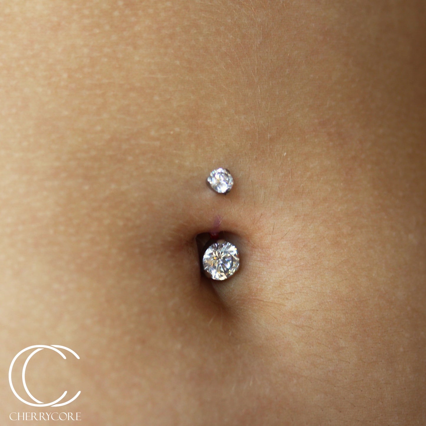Titanium Prong Set Gem Navel Curve - Mini