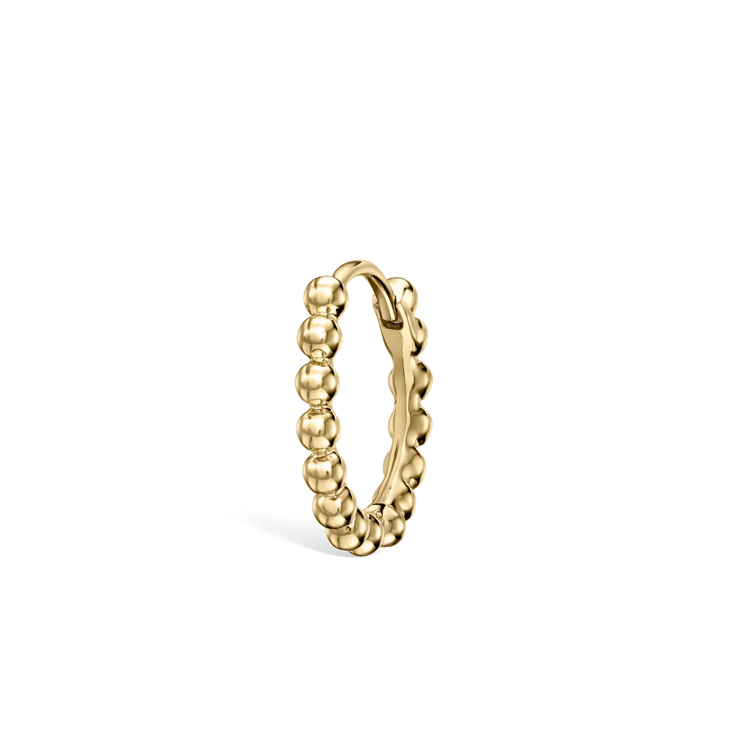Granulated Hoop- 14k Yellow Gold