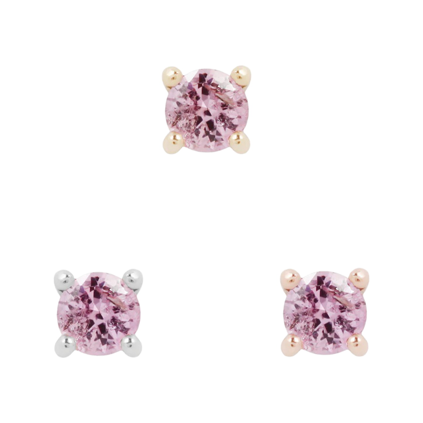 Pink Sapphire Prong Threadless Attachment
