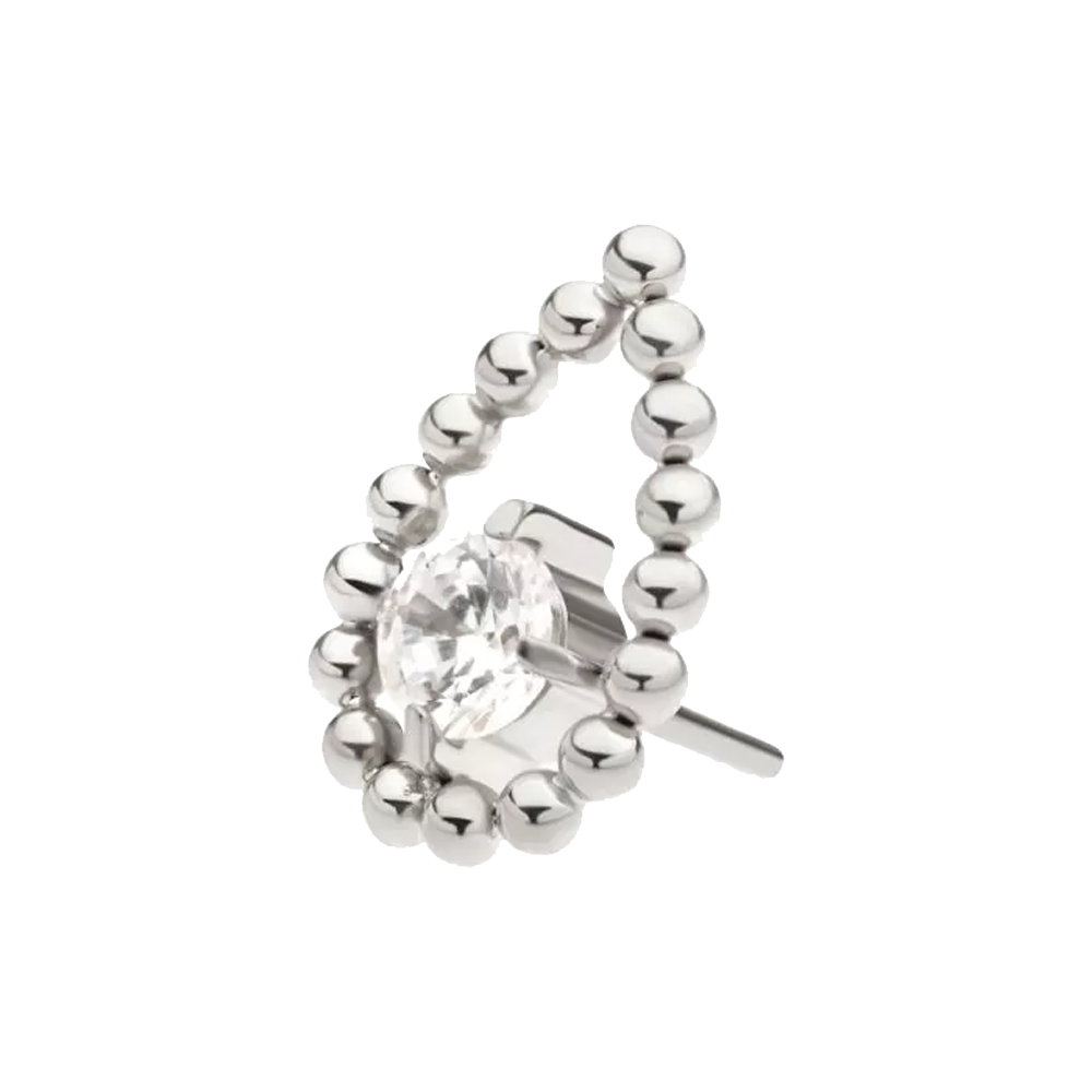 Titanium Bead Pear Threadless Attachment