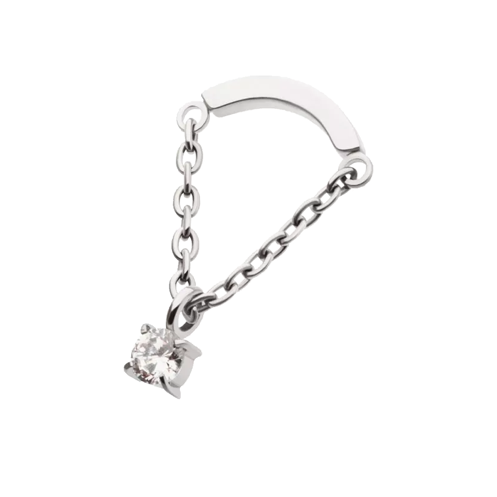 Titanium Gem Drape Threadless Attachment