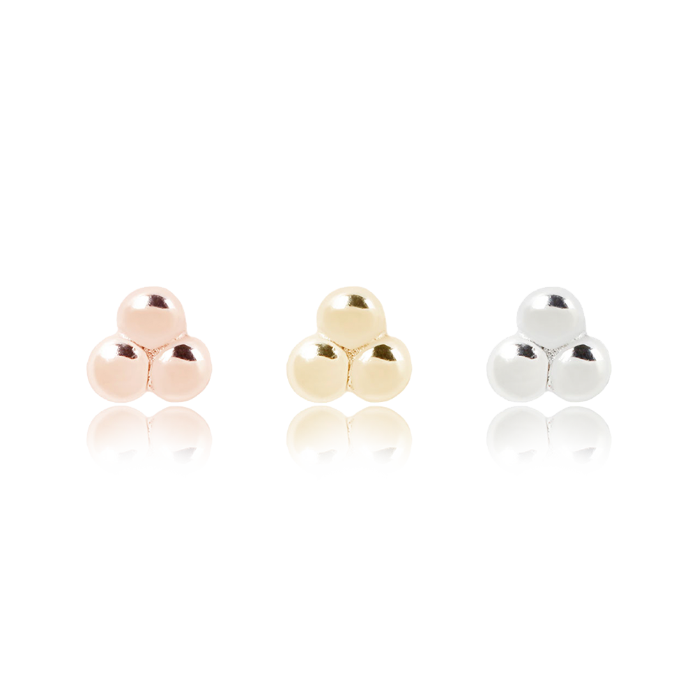 3 Bead Cluster Threadless Attachment
