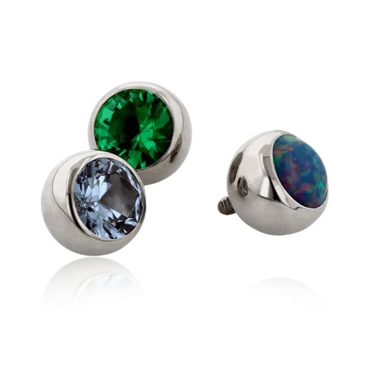 Titanium Gem Ball Threaded Attachment