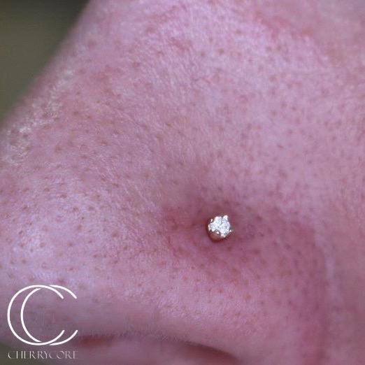 14k Prong Set Genuine Diamond Threadless Attachment