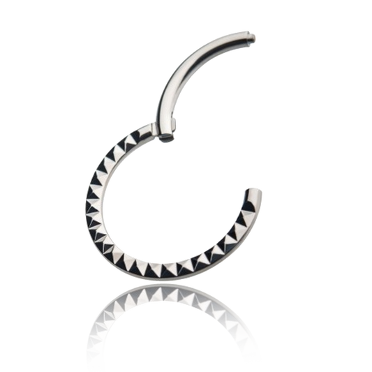 Titanium Pyramid Hinge Ring