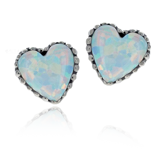 18k Gold Opal Heart Threadless Attachments