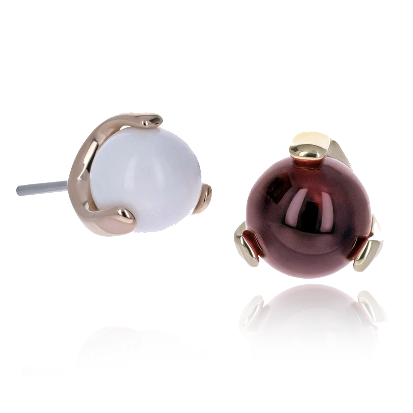 3 Prong Claw Set Opal Ball Threadless Attachment