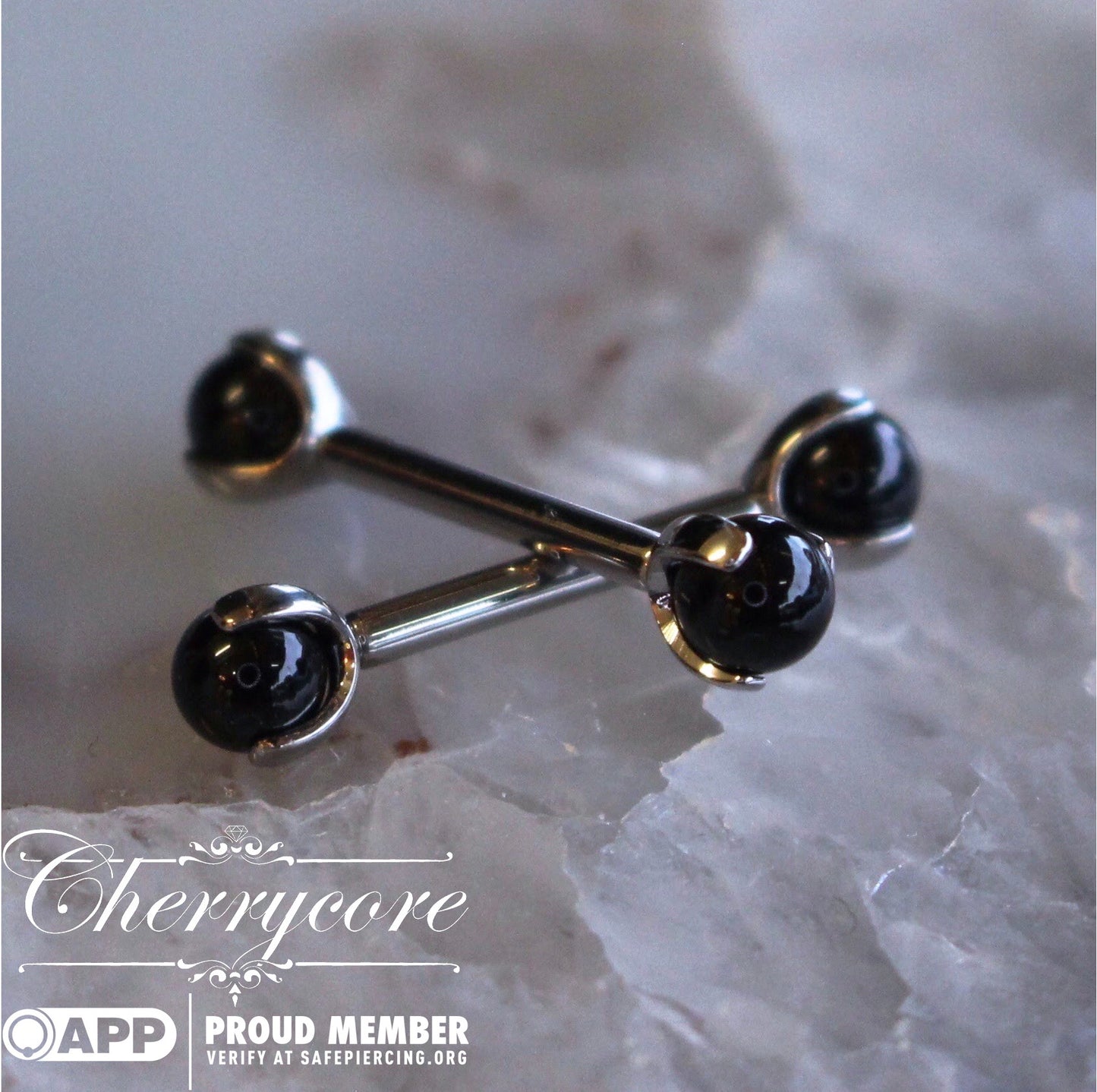 3 Prong Genuine Stone Barbell