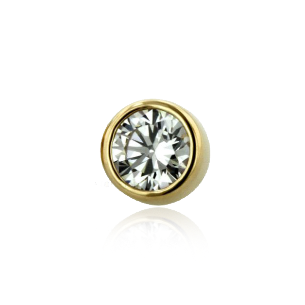 Anatometal 18k Captive Gem Bezel