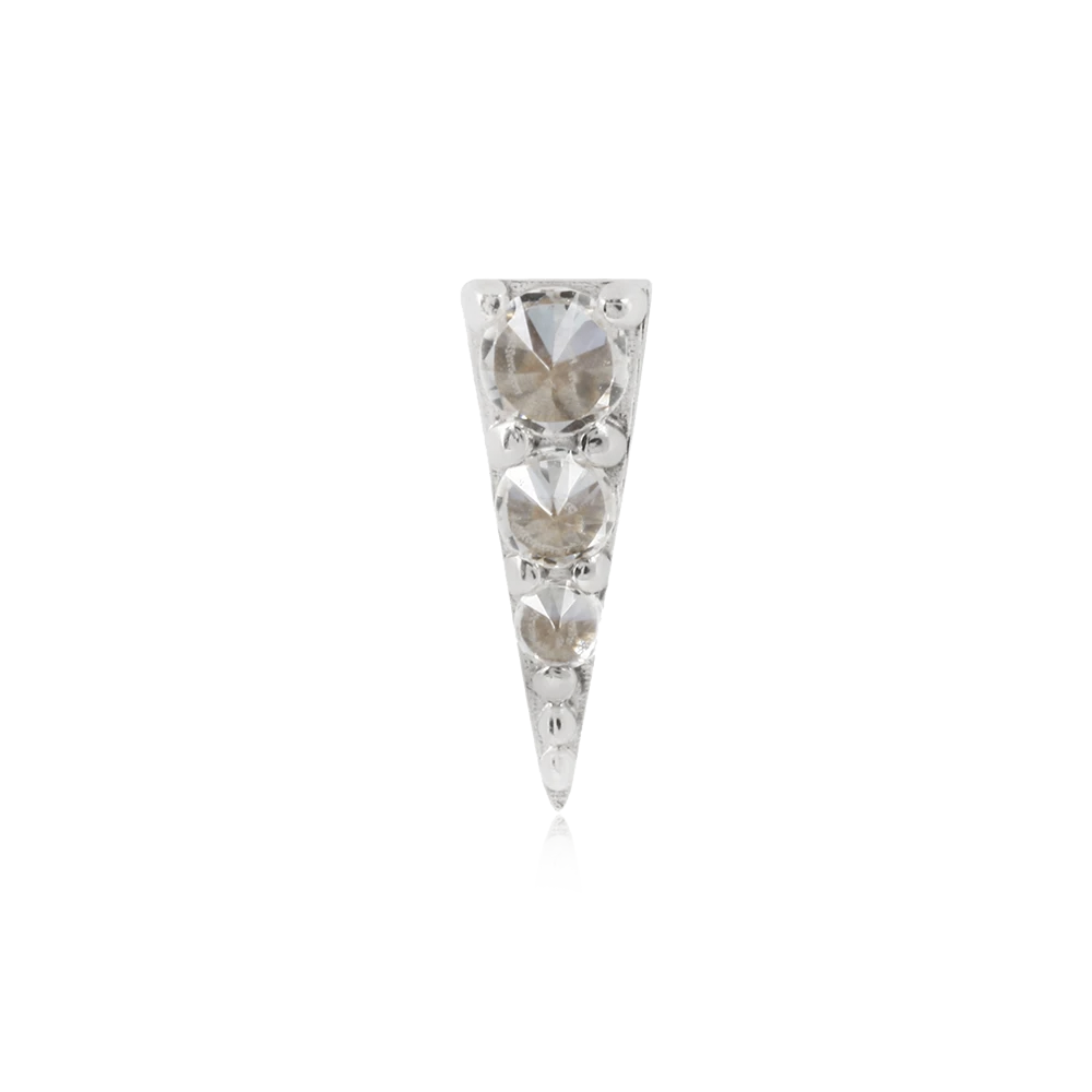 Jagger Reverse Set CZ Threadless Attachment