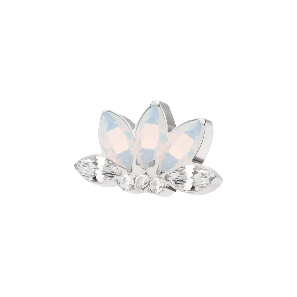 Titanium 5 Gem Marquise Fan Cluster