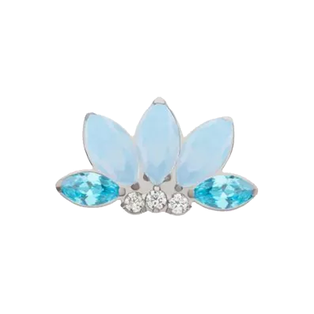Titanium 5 Gem Marquise Fan Cluster
