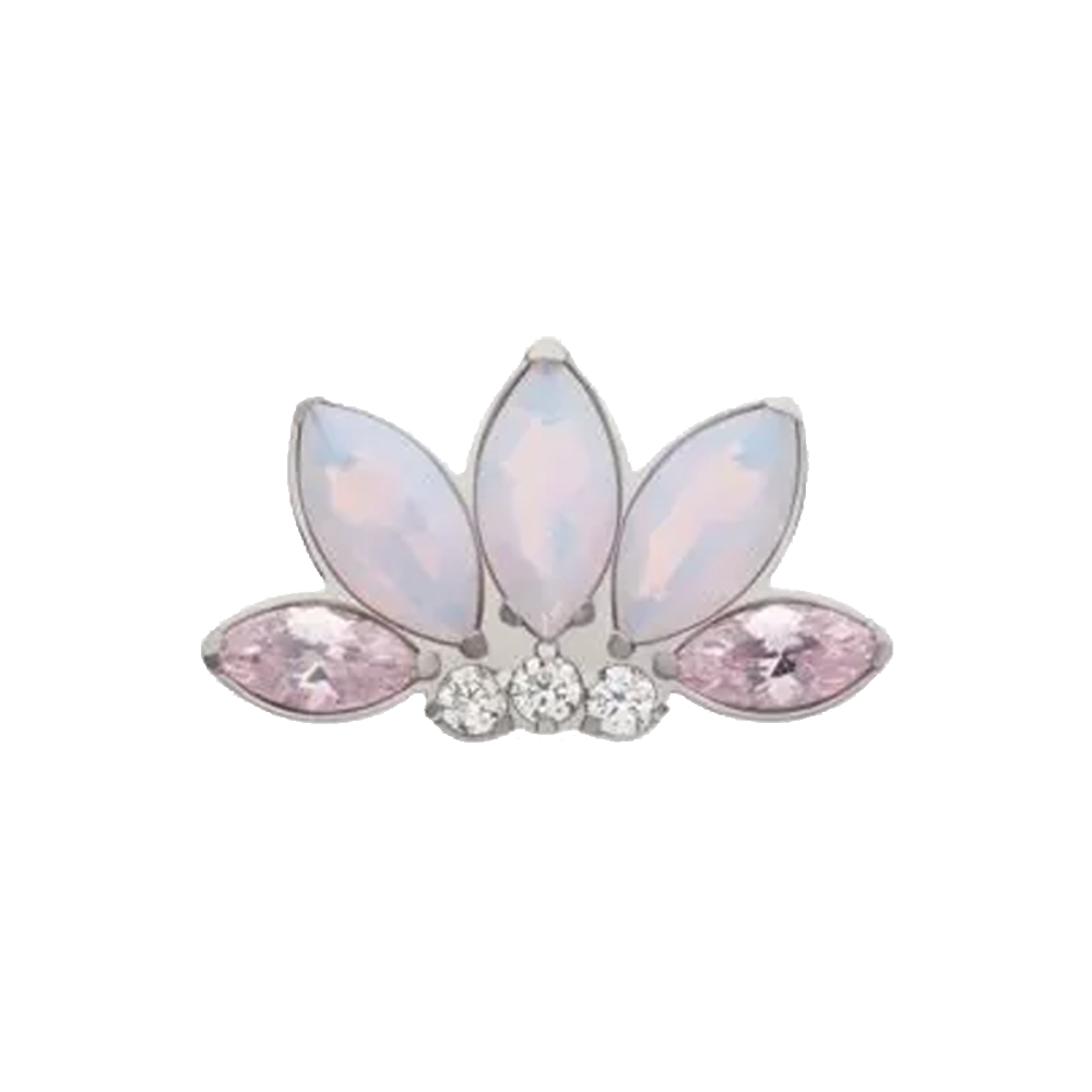 Titanium 5 Gem Marquise Fan Cluster