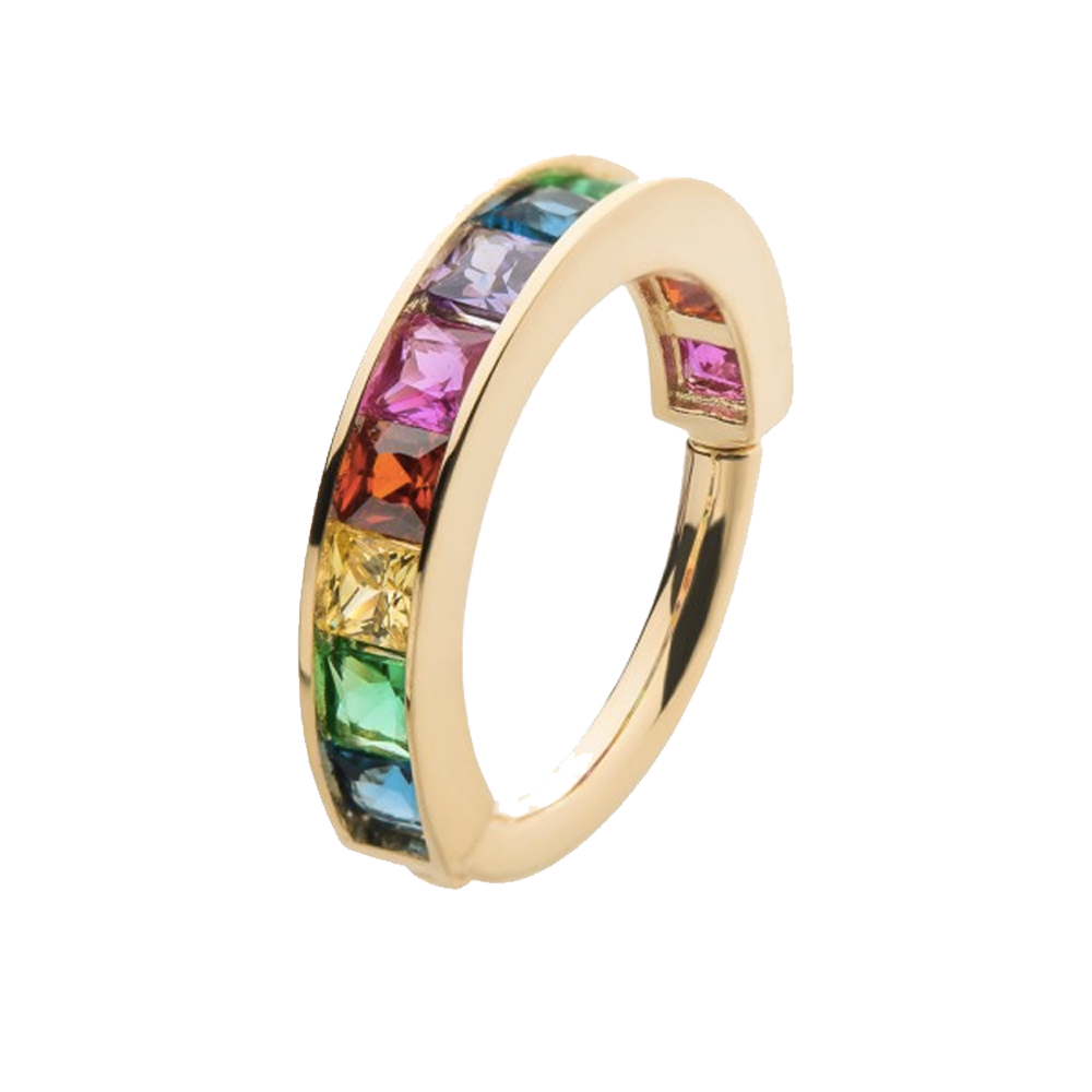 Princess Cut CZ Ear Cuff Ring