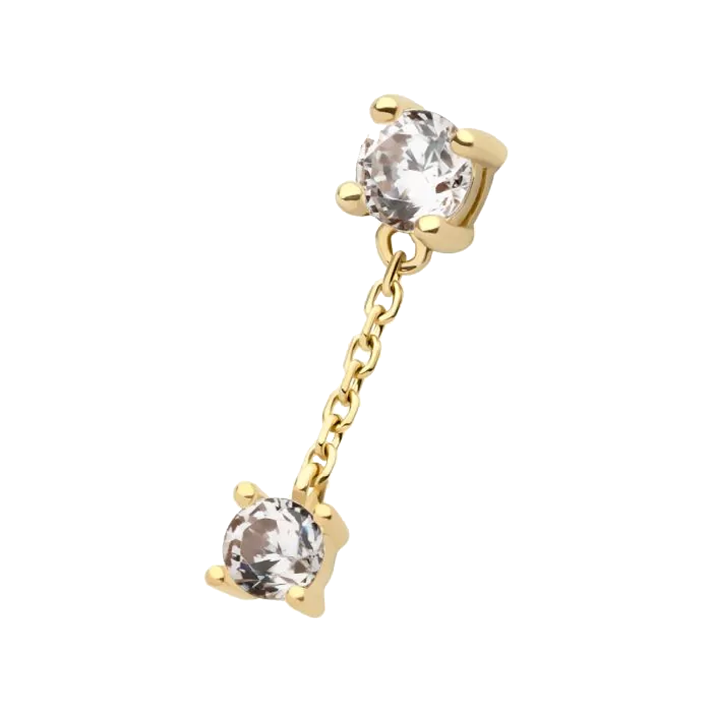 Prong Set Gem Dangle Threadless Attachment