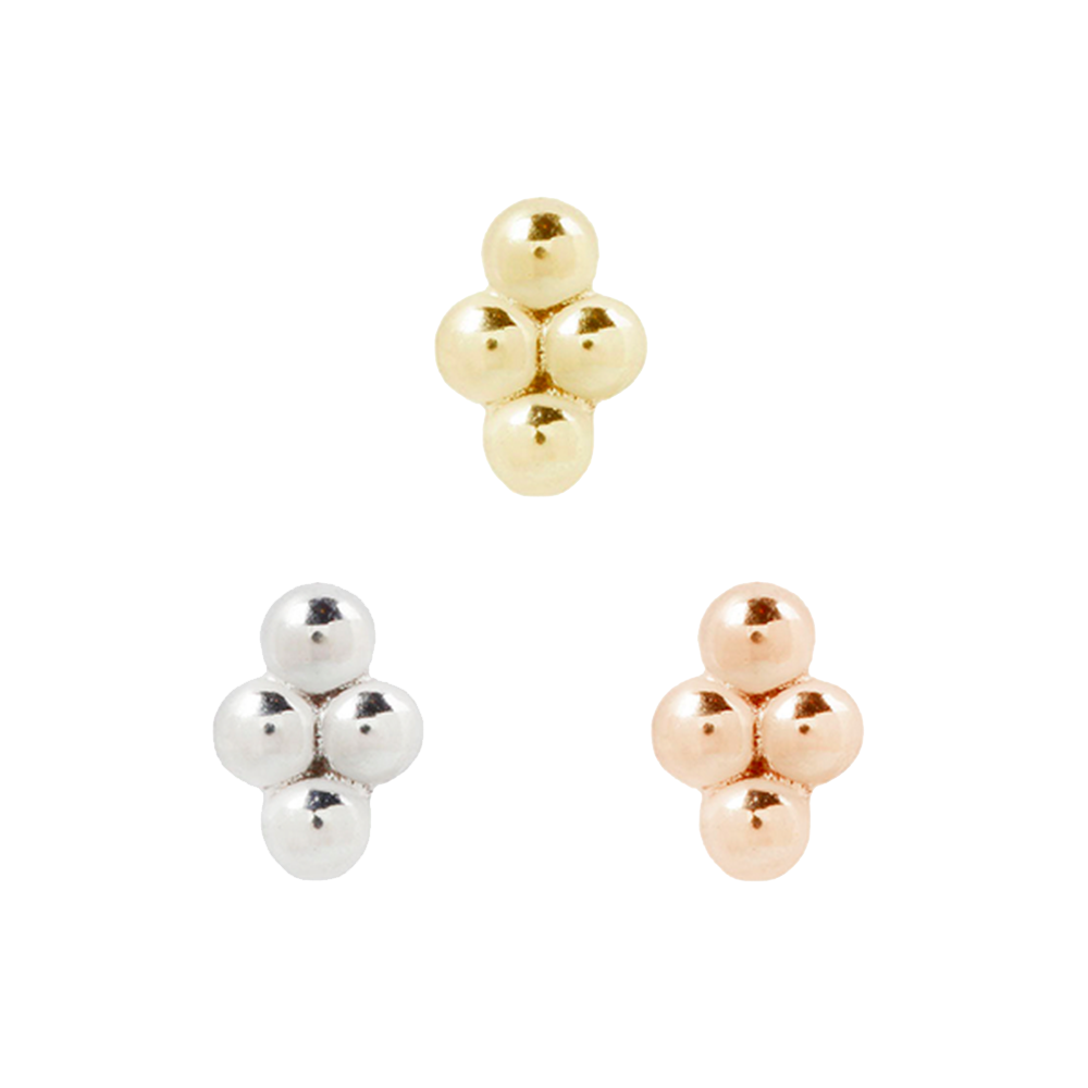 Mini 4 Bead Cluster Threadless Attachment