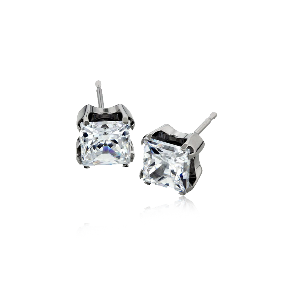 Titanium Gem Traditional Earrings