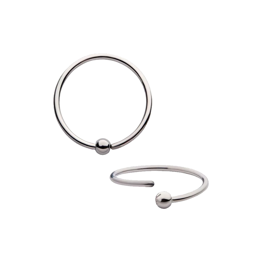 Titanium Fixed Bead Ring