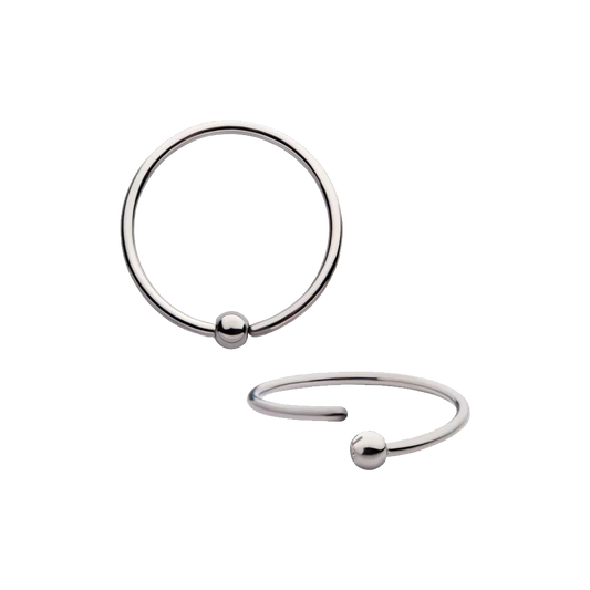 Titanium Fixed Bead Ring