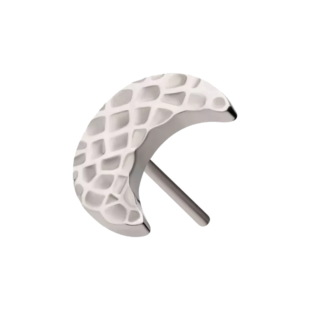 Titanium Hammered Moon Threadless Attachment