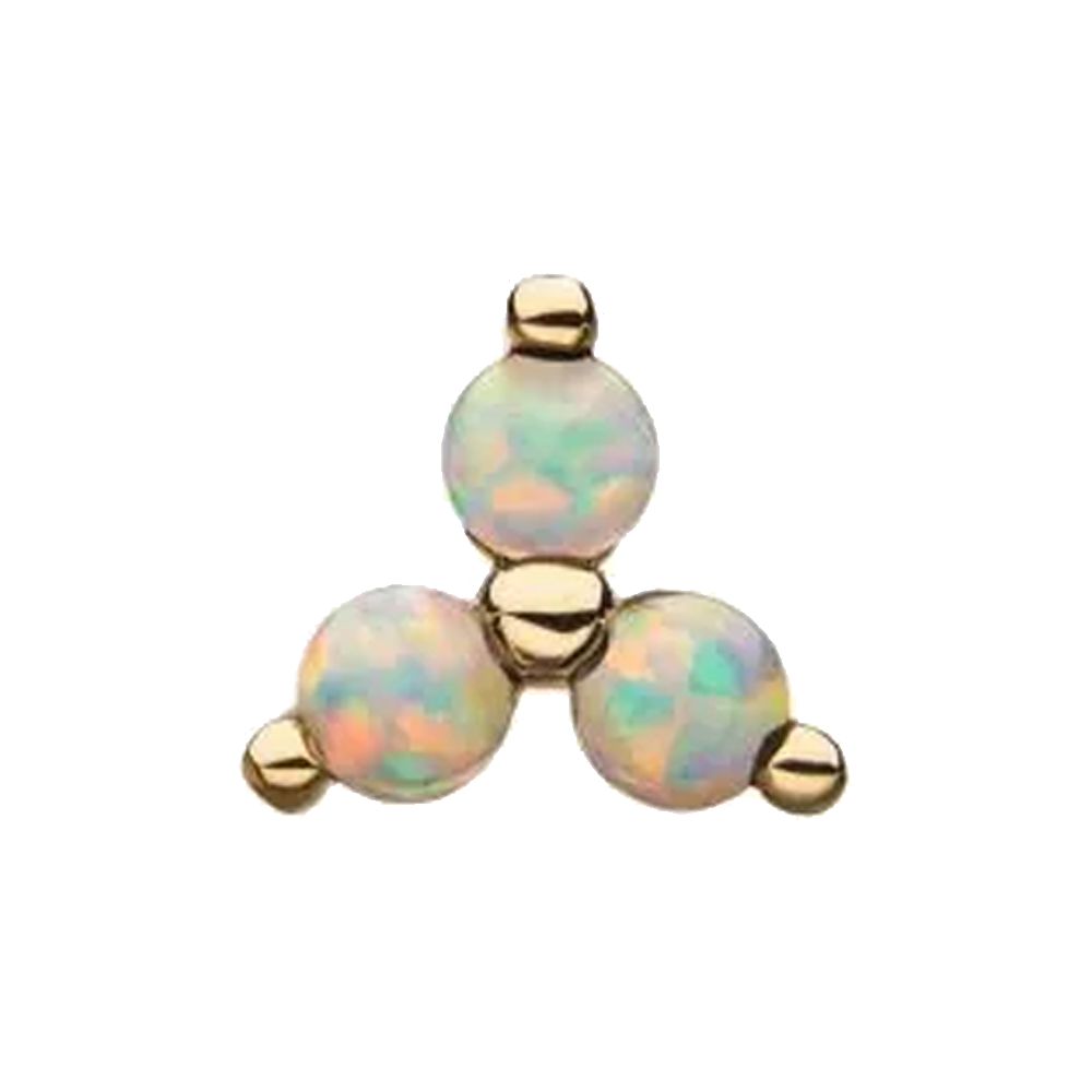 14k Gold Trinity Threadless Attachment
