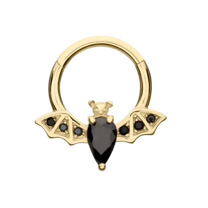 14kt Gold Bat Hinge Ring