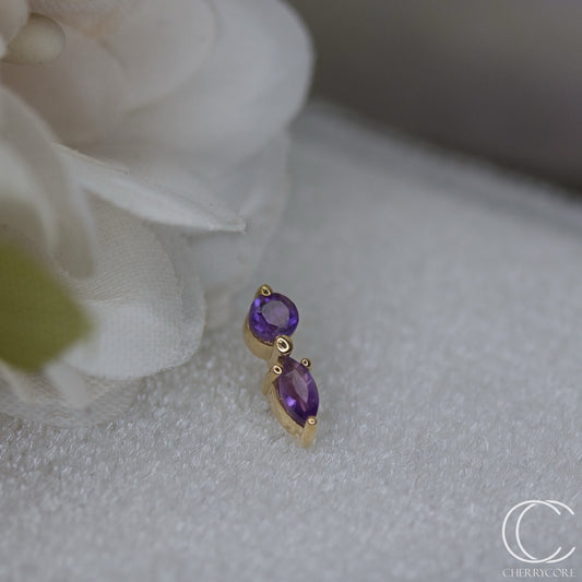 Such A Vibe- Genuine Amethyst - Threadless Attachment