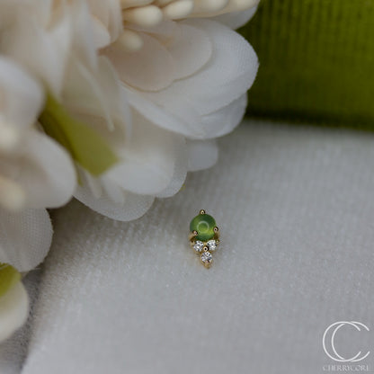 Betsy- Genuine Chrysoprase- Threadless attachment
