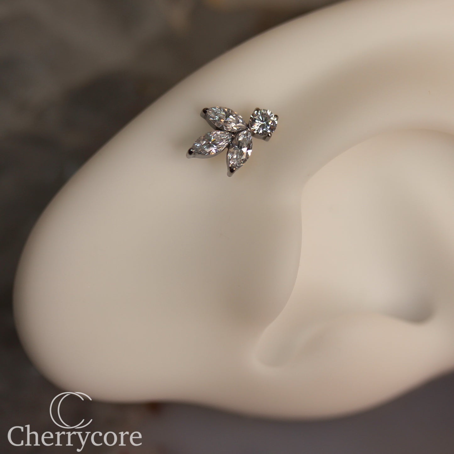 Petal - CZ- Titanium Threaded attachment