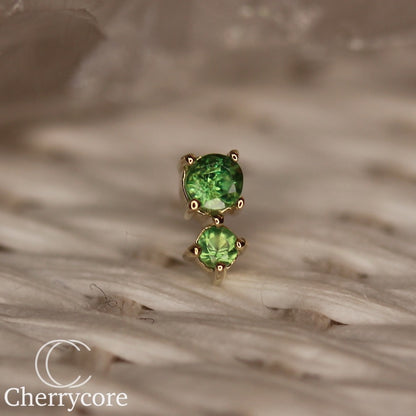 Bebe - Genuine Tsavorite- Threadless Attachment