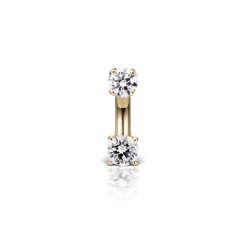 Prong Set Diamond Rook Barbell